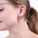 Red Peach Heart Enamel Earrings Jewelry Earrings Eardrop