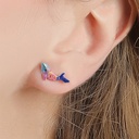 Whale Enamel Stud Earrings