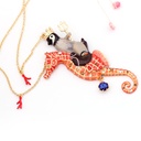 Red Rose Gem Pendant Gold Plated Jewelry Enamel Bracelet