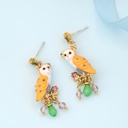 Retro Resin Enamel Earrings Jewelry Clip Earrings