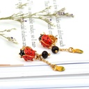 Rose Bow Pearl Enamel Earrings Jewelry Stud Earrings