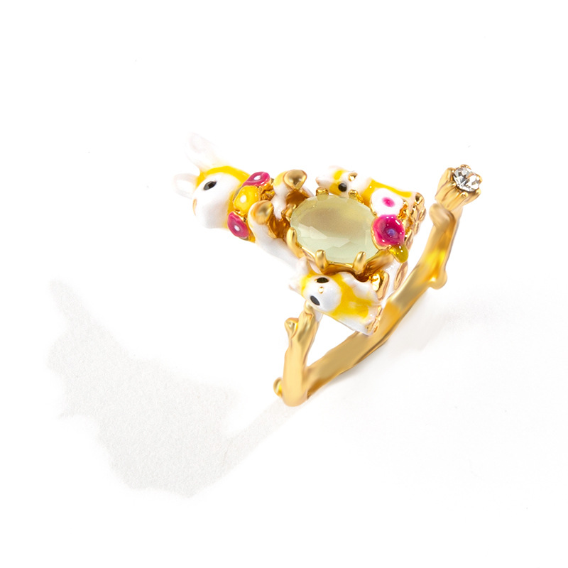 Rose Bow Pearl Enamel Earrings Jewelry Stud Earrings