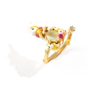 Rose Bow Pearl Enamel Earrings Jewelry Stud Earrings