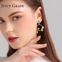 Cherry Blossom Butterfly Jewelry Hand Painted Enamel Stud Earrings