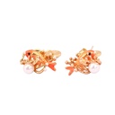 Round Flower Pendant Jewelry Hook Earrings