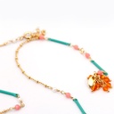 Small Pelican Zircon Gold Plated Jewelry Enamel Bracelet