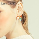 Snow White Enamel Earrings Jewelry Stud Clip Earrings