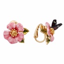 Square Geometry Inlaid Gemstone Gold Plated Earrings Stud Hook 925 Silver Needle