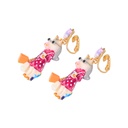 Strawberry Hand Enamel Earrings Jewelry Stud Clip Earrings