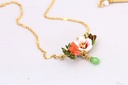 Enamel Glazed Yellow Chick Berry Adjustable Ring 18K Gold Plated