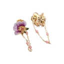 Summer Fresh Butterfly with Pearl Opening Adjustable Ring