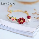Yellow Oriole Small Cherry Enamel Earrings Jewelry Stud Earrings