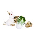 Rabbit Carrot Chinese Cabbage Enamel Earrings Jewelry Stud Earrings