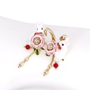 Yellow Owl Slub Chain Gold Plated Jewelry Enamel Bracelet