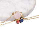 Red Ladybug Pink Gem Pendant Jewelry Enamel Bracelet