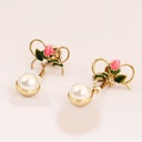 Winter Garden Series Enamel Color Flower Crystal Plating Gold Necklace