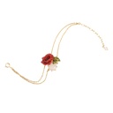 Winter Garden Series Safflower Pink Colour Chinese Herbaceous Flower Necklace