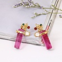 Unicorn Zircon Enamel Earrings Jewelry Stud Earrings