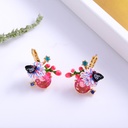 Woodpecker Gold Plated Jewelry Enamel Bracelet