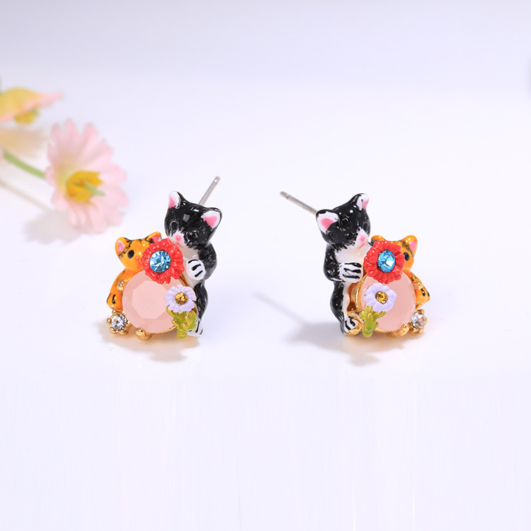 Enamel Glaze Monkey Necklace Gold Defence Allergy Ornaments