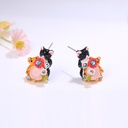 Enamel Glaze Monkey Necklace Gold Defence Allergy Ornaments