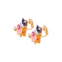 Enamel Glaze Moon On Real Owl Serena Gold Brooch