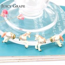Unicorn Zircon Enamel Earrings Jewelry Stud Earrings