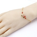 Pink Flower Enamel Bracelet