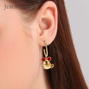 Red Mouse Earring for Chinese Zodiac Mouse Year 2020 Pure Silver Stud Earring