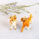 Small Kangaroo Tassel Enamel Earrings Jewelry Stud Earrings