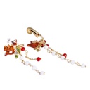 Owl Garland Enamel Earrings Jewelry Stud Earrings