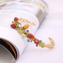 Enamel Glazed Antlers Inlaid Zircon Tassel Earrings 925 Silver Needle