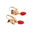 Rabbit and Chain Asymmetrical Stud/Clip Earrings