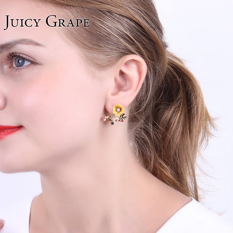 White Crane and Pearl Acrylic Earrings