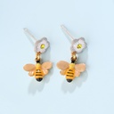 Dolphin Fish Tail Long Tassel  Enamel Hook Earrings