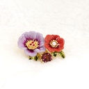 Flower Frog on Lotus Leaf Enamel Earrings