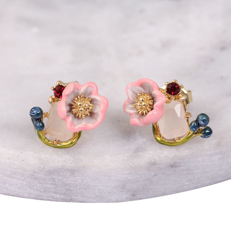 Pink Pig with Bow Ingot Enamel Pendant