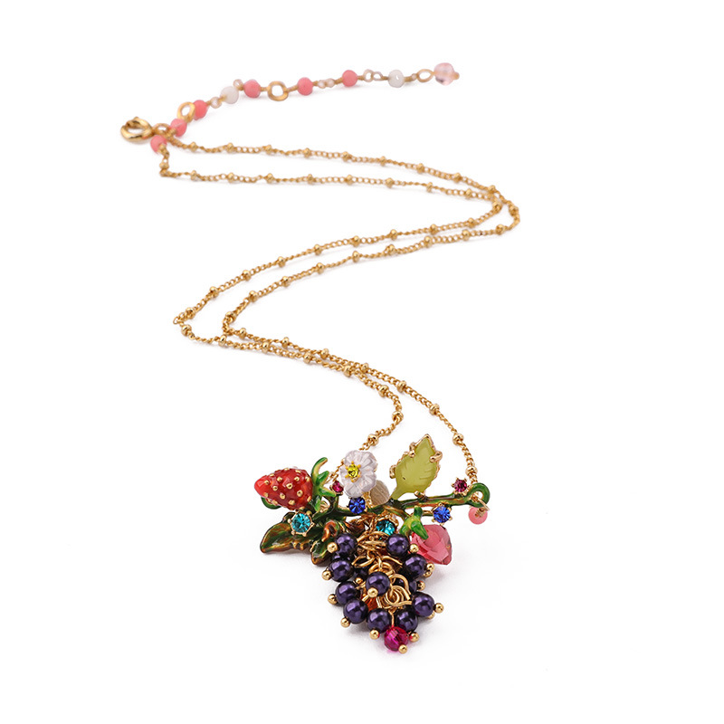 Pink Notebook with Crystal Enamel Pendant