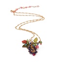 Pink Notebook with Crystal Enamel Pendant