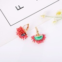 Enamel Glaze Small Fresh Flower Cherry Fall Gold Ring