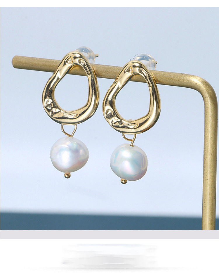 Baroque Freshwater Irregular Pearl Dangle Bridesmaid Earrings