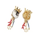 Enamel Glaze Snow White Deer Cartoon Character Pendant Necklace