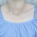 Freshwater Pearl Smile 14K Gold Plated Collarbone Necklace