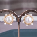 Freshwater Pearl Jewelry Bridesmaids Gift Wedding Stud Earrings