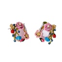 Enamel Glaze Snow White Deer Cartoon Character Pendant Necklace