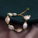 Hand Enameled Bell Orchid Flower Necklace