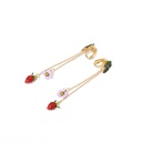 Purple Flower and Leaf Enamel Bracelet
