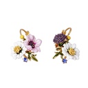 Flowers and Crystal Enamel Ring