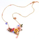 Daisy Flower Asymmetrical Enamel Earring