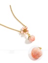 Peach Blossom Flower Enamel Necklace